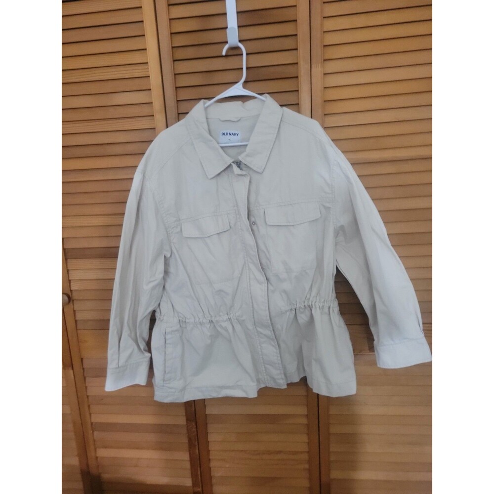 Light Tan Utility Summer Jacket XL Lots Of Pockets
